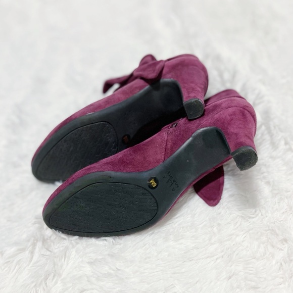 Alex Marie Maroon Suede Heeled Booties Size 6M - Picture 4 of 8